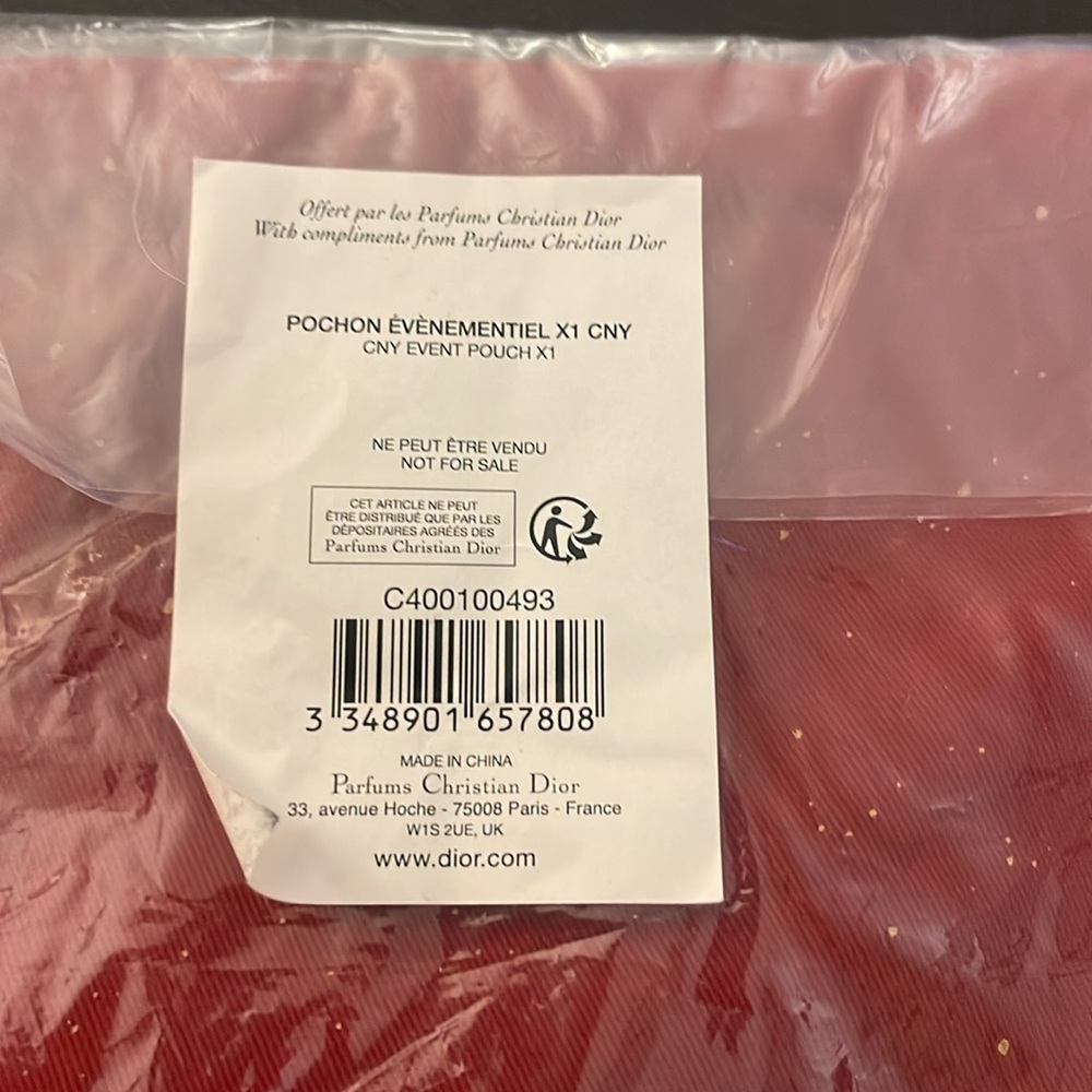 NWT DIOR Chinese New Year Drawstring Red Bag. - Picture 3 of 3